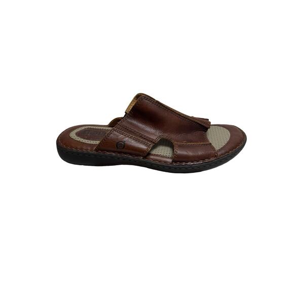 Born Crown Robert Men\'s 13 M Slide Sandals Brown Leather Slip-On Slide Casual main image 7